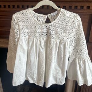 Endless Rose White Lace Blouse Small